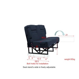 [SBD024] Camper Van Convertible 2 Passengers  2 Folding Seat Bed