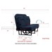 Heavy Duty Convertible 2 Passengers Seat Bed